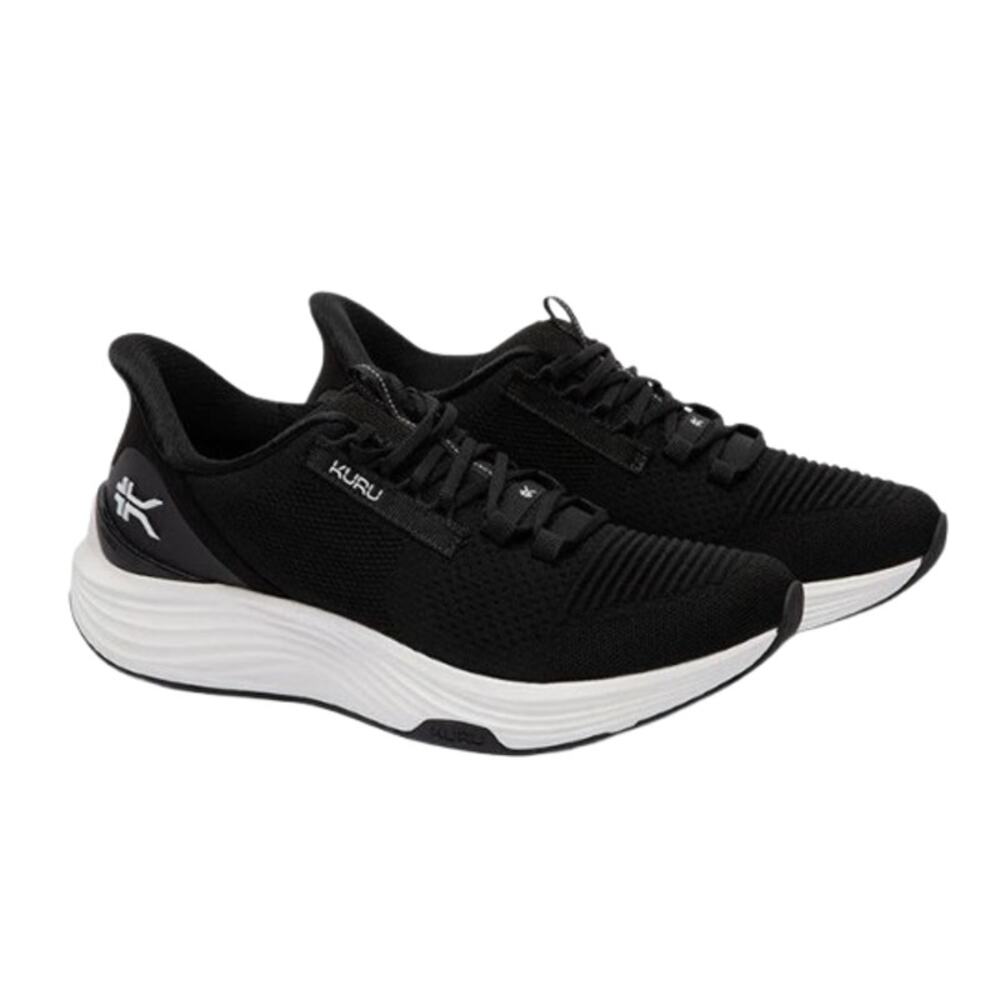 KURU Men's Black Knit Performance Running Shoes - Mens 10 WIDE
